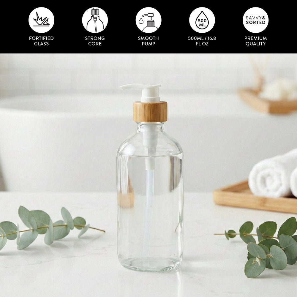 Clear Glass Soap Dispenser – 500ml