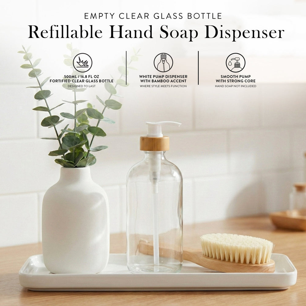 Clear Glass Soap Dispenser – 500ml