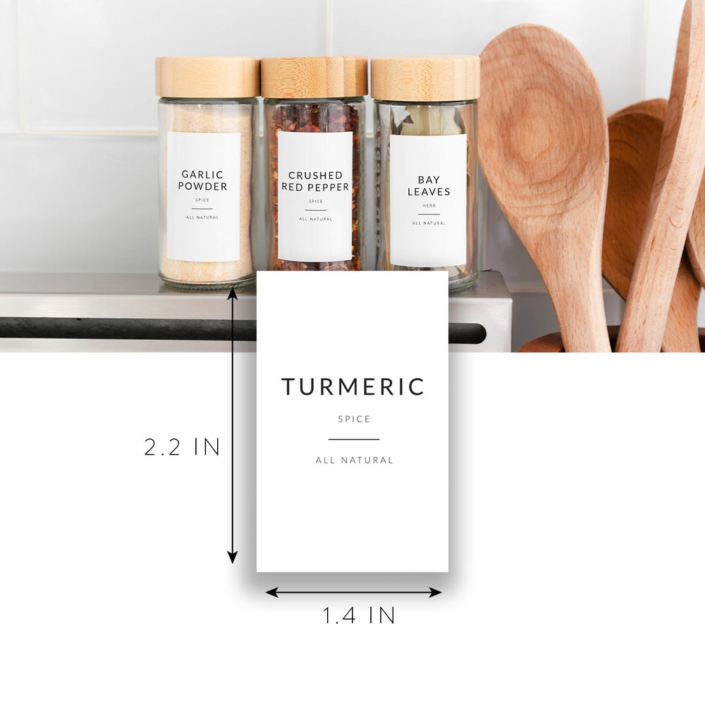 Minimalist Spice Labels – 146 Pack
