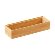 Rectangular wooden planter box on a white background