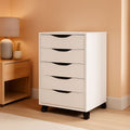 5-Drawer File Cabinet – White Home Office Storage