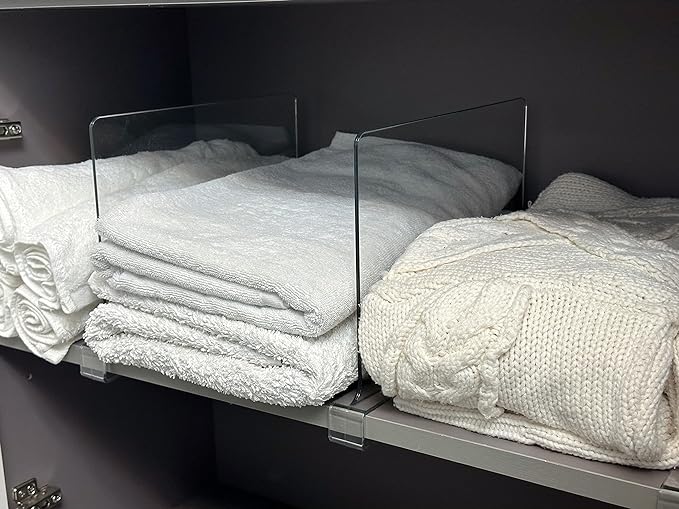 Clear Acrylic Shelf Dividers – Set of 6