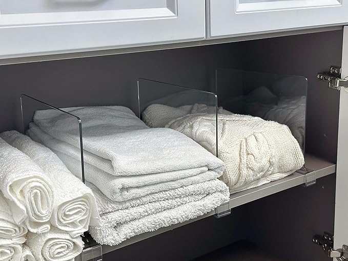 Clear Acrylic Shelf Dividers – Set of 6