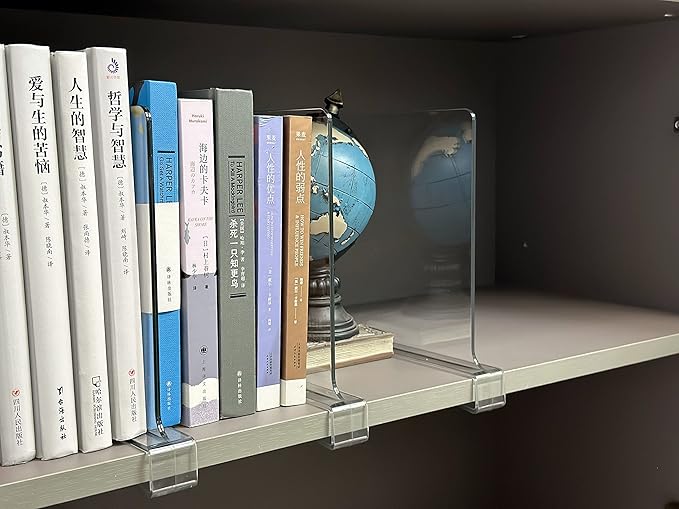 Clear Acrylic Shelf Dividers – Set of 6