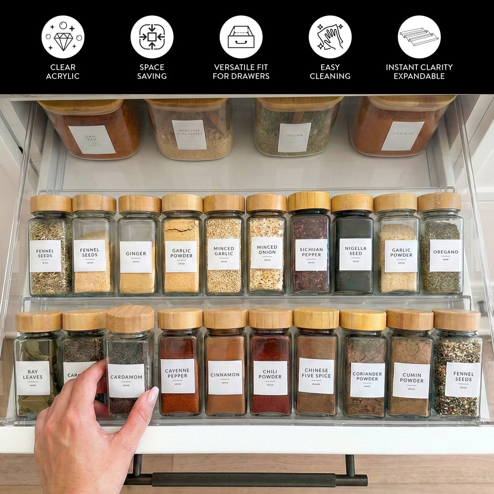 Acrylic Spice Rack Set