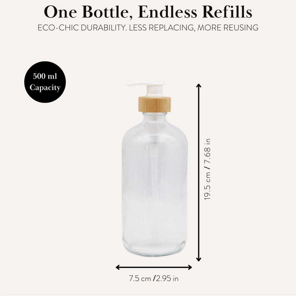 Clear Glass Soap Dispenser – 500ml