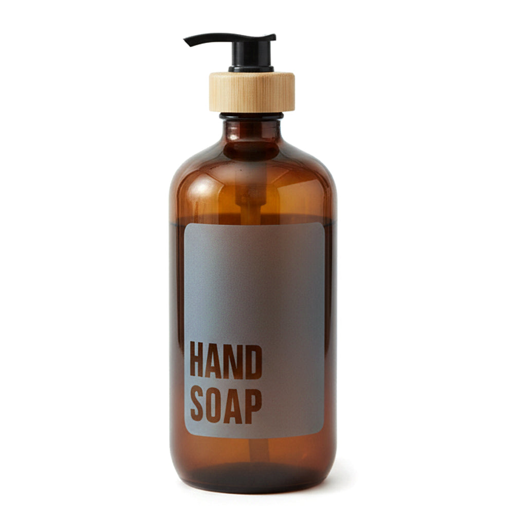 Amber Glass Hand Soap Dispenser – 500ml