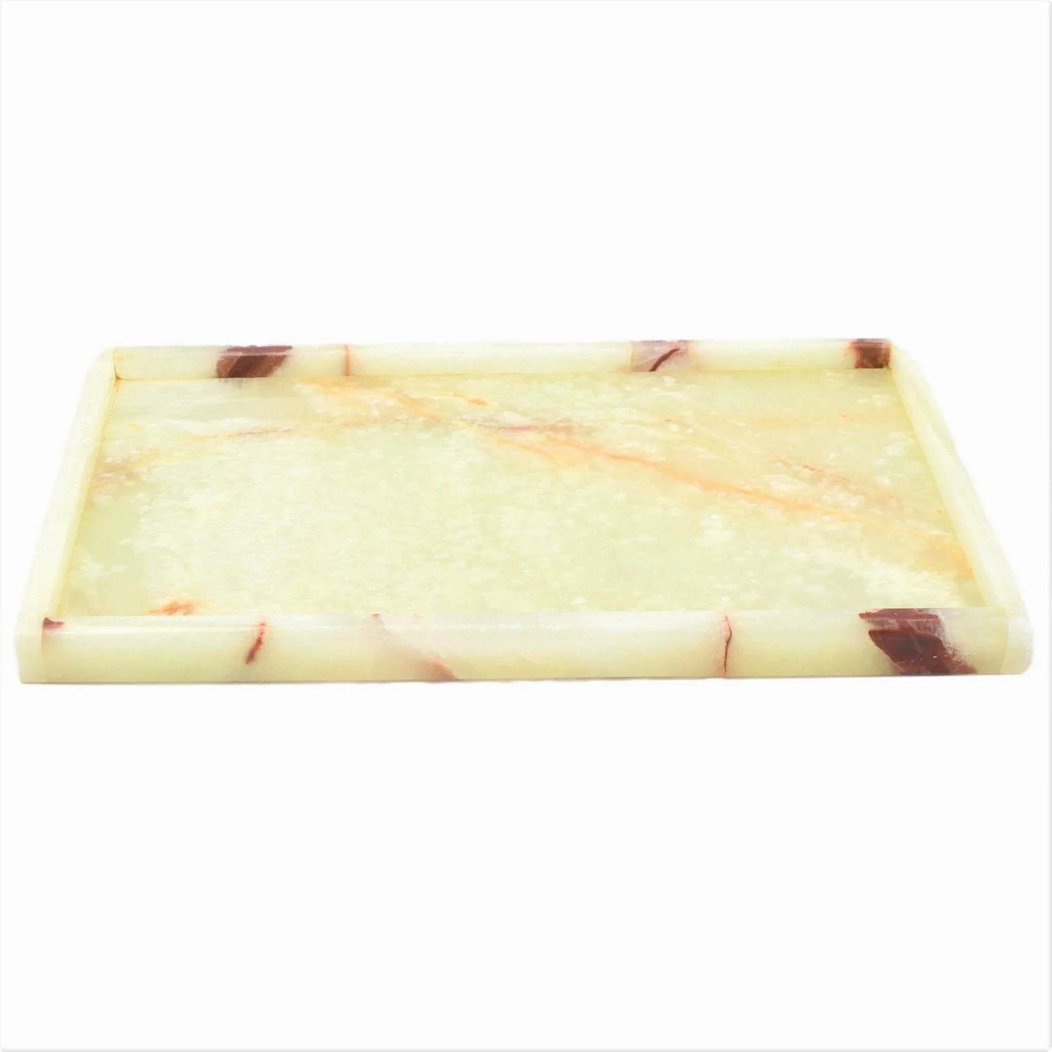 White Onyx Vanity Tray