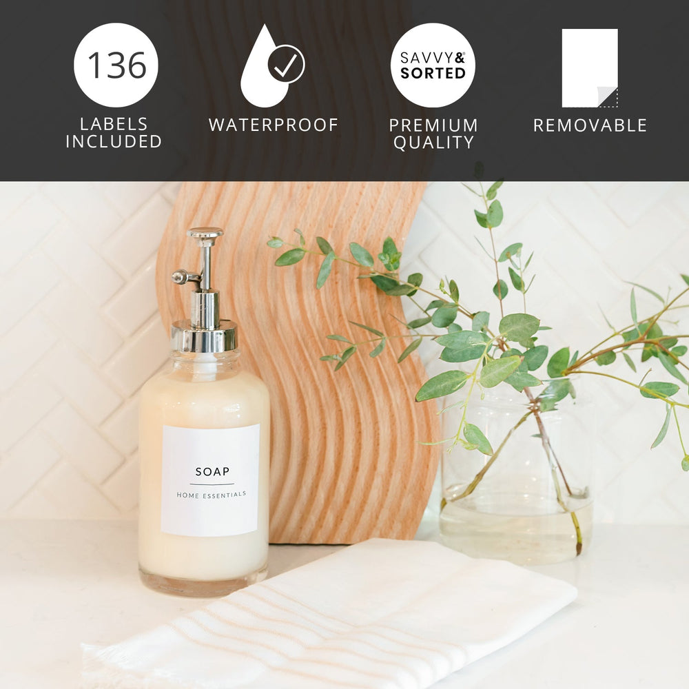 Minimalist Home Labels – 136 Pack