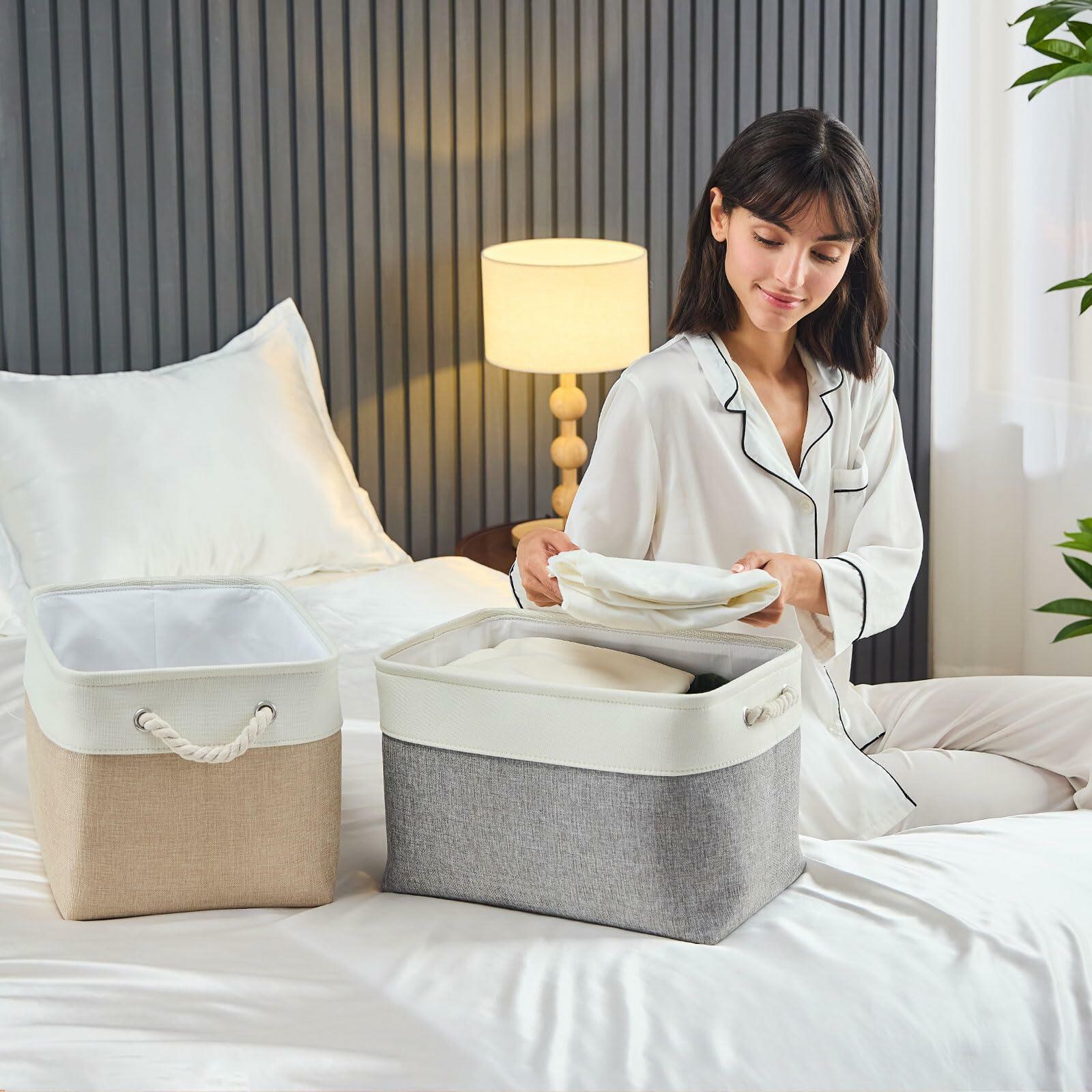 HOdo Home Collapsible Fabric Storage Bins